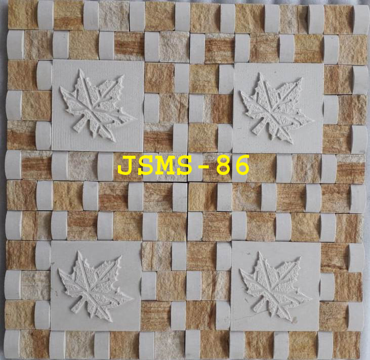 Decorative CNC Carving Stone Mosaic Tile For Interior Wall